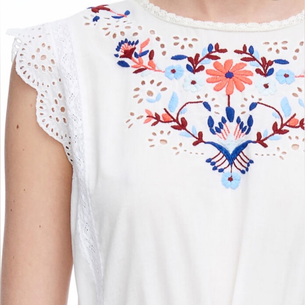 Rebecca Taylor White Embroidered eyelet Dress - Picture 12 of 13